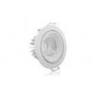 Adjustable / tilting Downlight 10W (50W) 5000K 620lm 83mm cut out Non-Dimmable Matt white finish 
