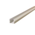 1M Surface Mounted Aluminium Profile for Strips, Clear diffuser (cover) included